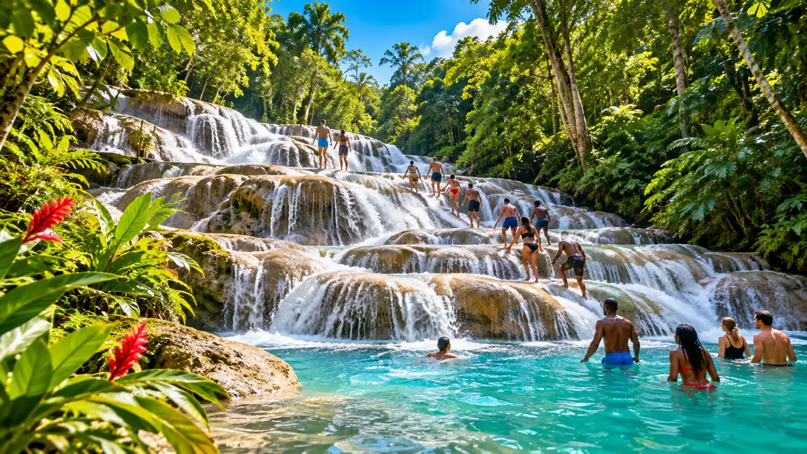 Dunn's River Falls in Jamaica
